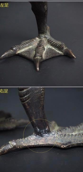 旧家蔵出 18-19世紀 銅製鴨形香炉/鴨子香薫 真作保証 送料